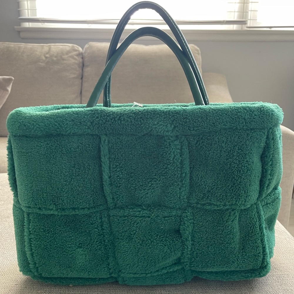 Urban Outfitters Green Quilted Tote Bag